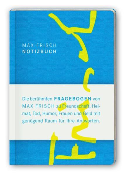 Notizbuch mit den Fragebogen von Max Frisch