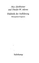 Gesammelte Schriften / Dialektik der Aufklärung