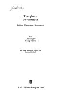 Theophrast De odoribus