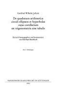 De quadratura arithmetica circuli ellipseos et hyperbolae cujus corollarium est trigonometria sine tabulis