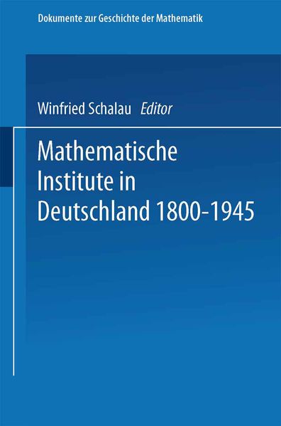 Mathematische Institute in Deutschland 1800–1945