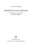 Apperzeption und Vorurteil