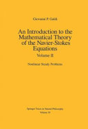 An Introduction to the Mathematical Theory of the Navier-Stokes Equations Volume 2: Nonlinear Steady Problems