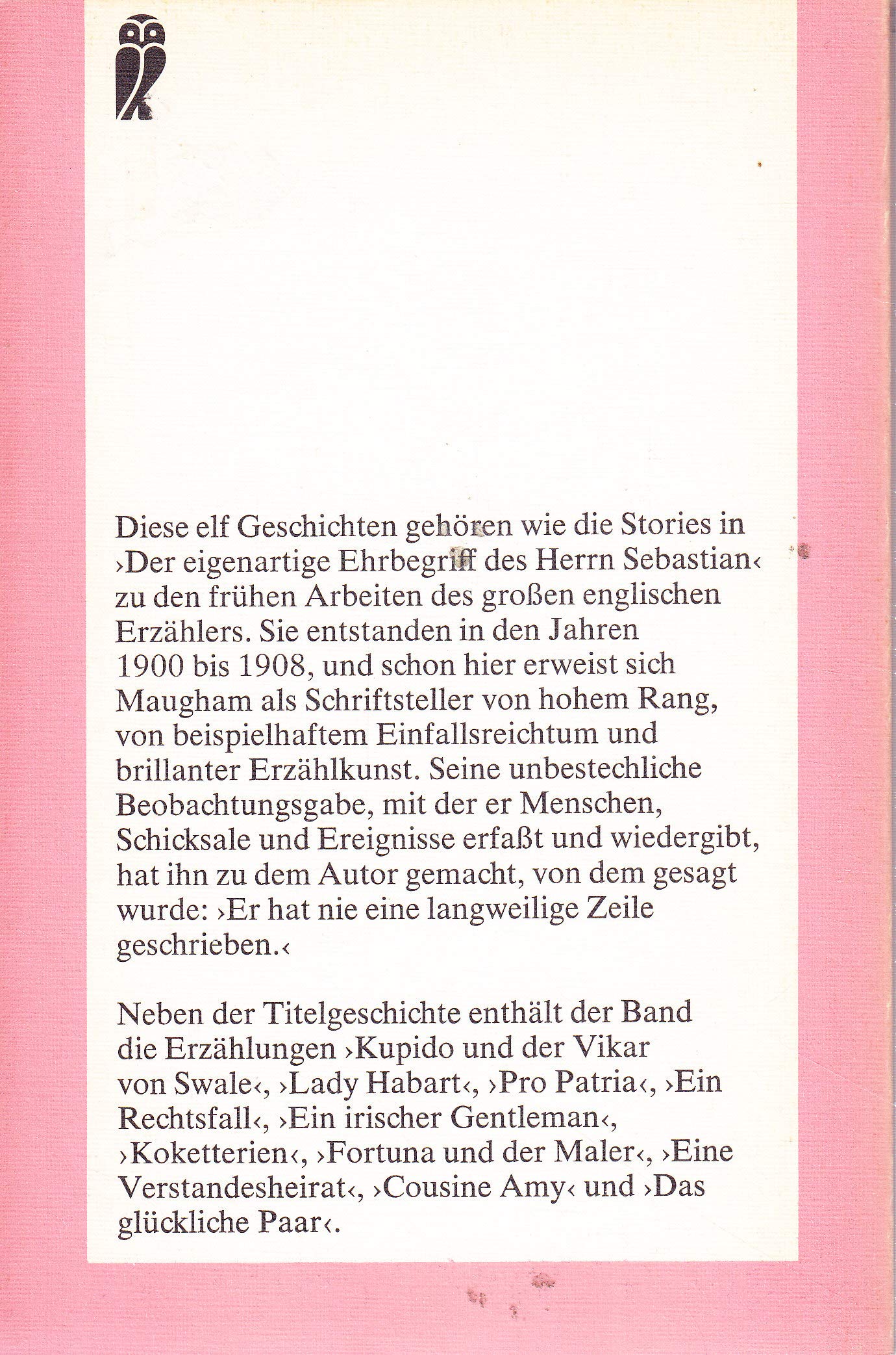 Ein Mann von Bedeutung und zehn andere Geschichten.