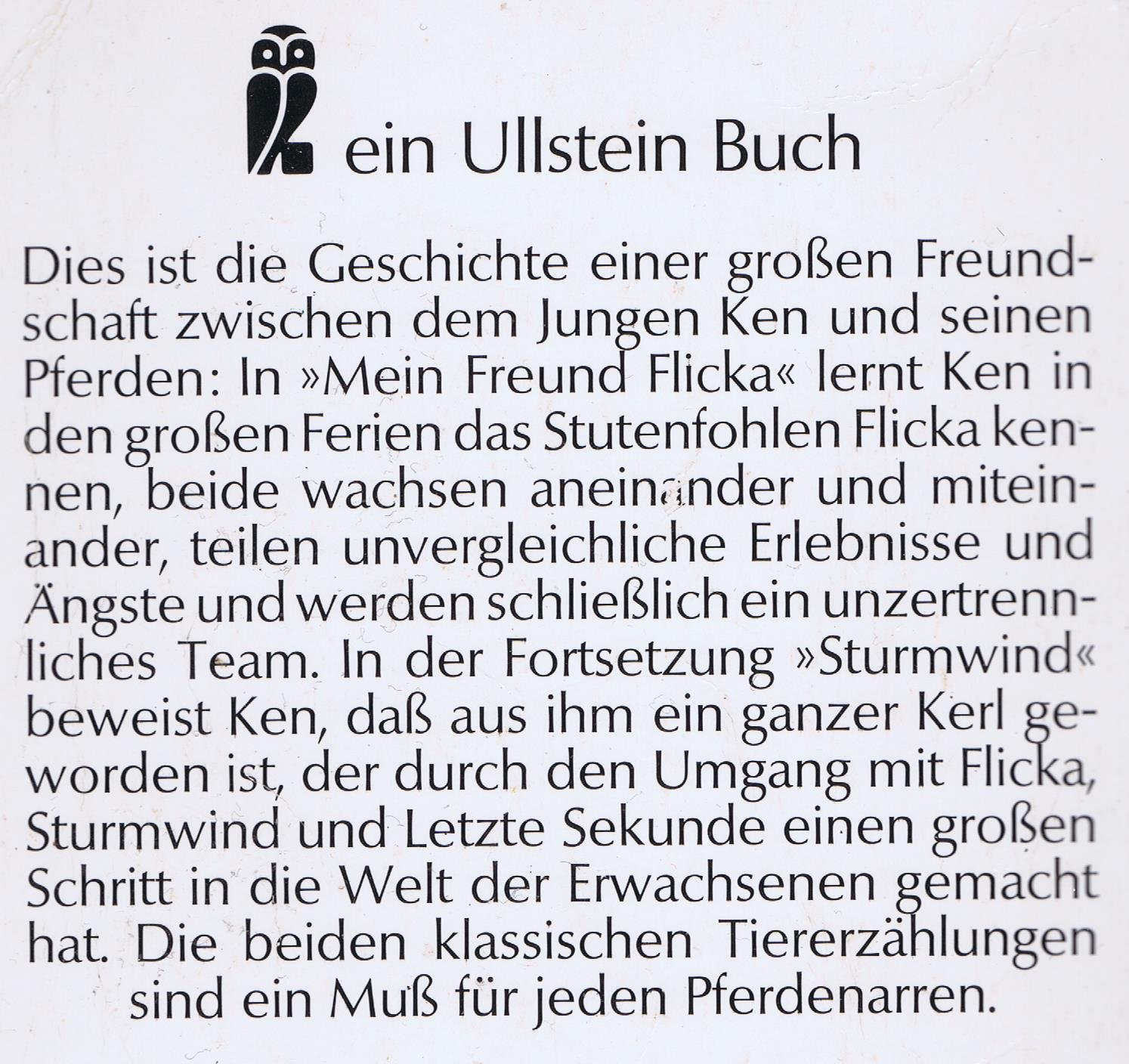 Mein Feund Flicka /Sturmwind - Flickas Sohn