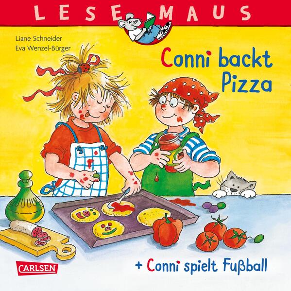 LESEMAUS 204: "Conni backt Pizza" + "Conni spielt Fußball" Conni Doppelband