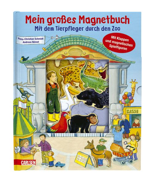 Mein großes Magnetbuch: Mit dem Tierpfleger durch den Zoo