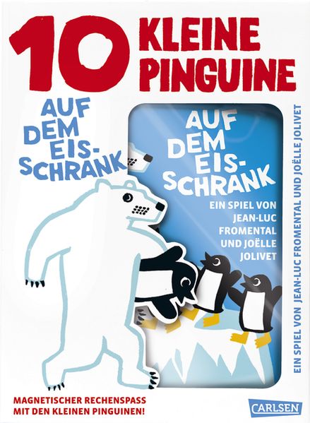 10 kleine Pinguine auf dem Eisschrank