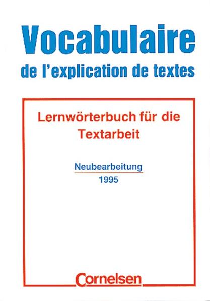 Vocabulaire de l'explication de textes
