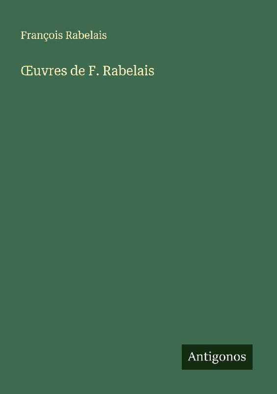 ¿uvres de F. Rabelais