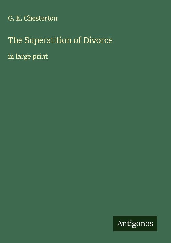 The Superstition of Divorce