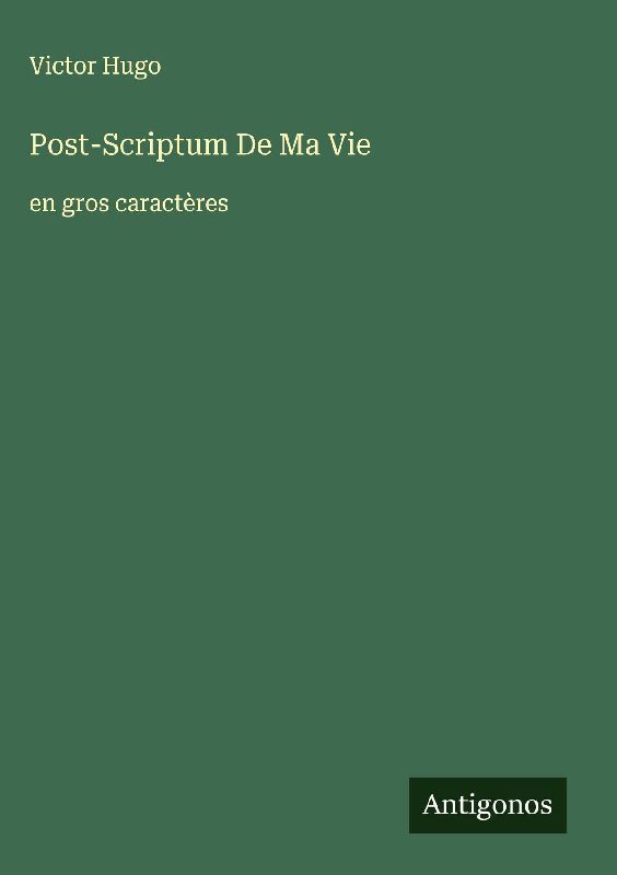 Post-Scriptum De Ma Vie