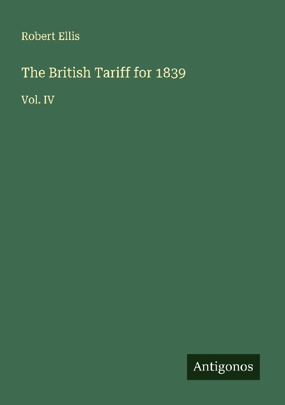 The British Tariff for 1839