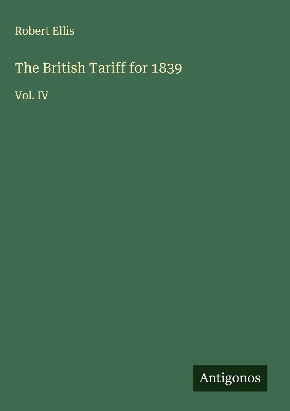 The British Tariff for 1839