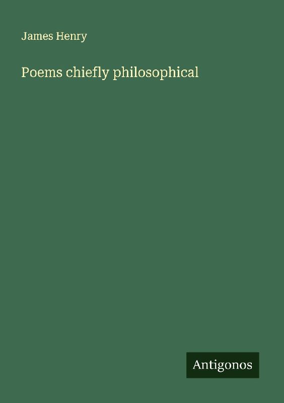 Poems chiefly philosophical