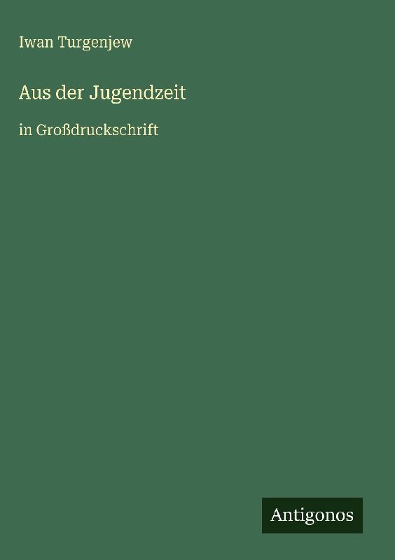Aus der Jugendzeit