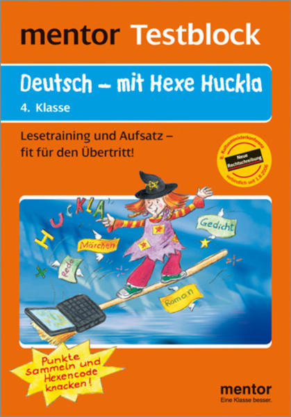 mentor Testblock: Deutsch - mit Hexe Huckla, 4. Klasse  - Testblock