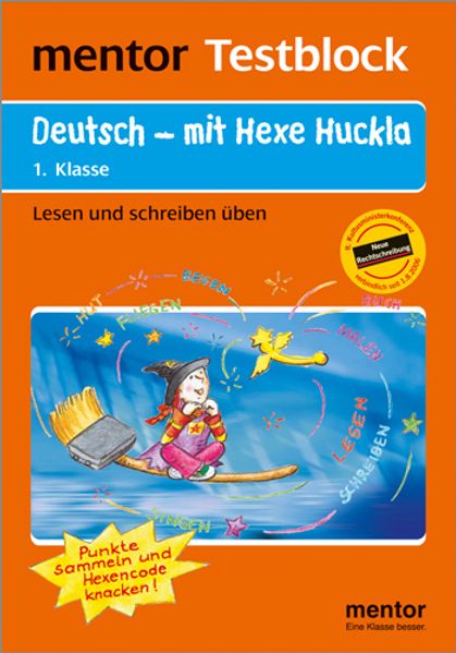 mentor Testblock: Deutsch - mit Hexe Huckla, 1. Klasse - Testblock