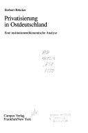 Privatisierung in Ostdeutschland