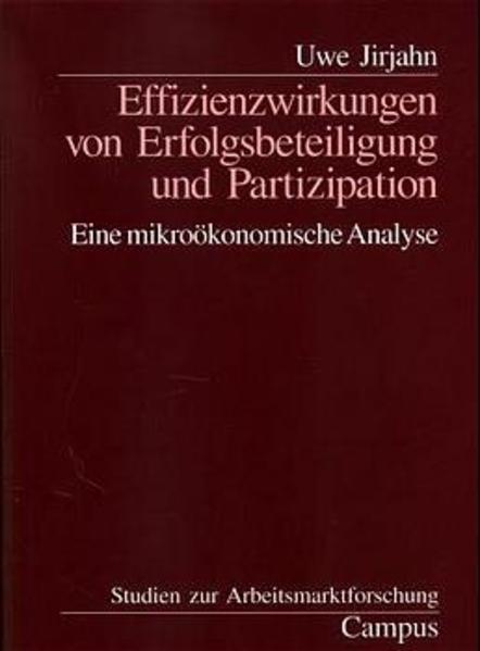 Effizienzwirkungen von Erfolgsbeteiligung und Partizipation