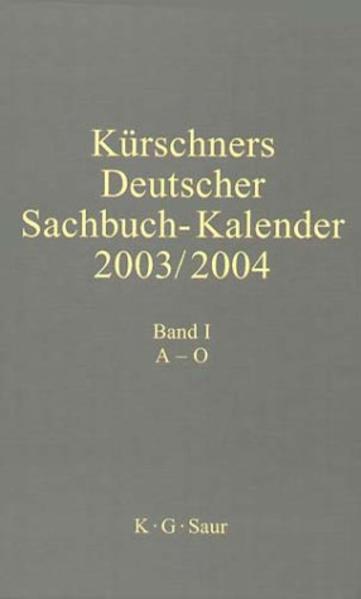 Kürschners Deutscher Sachbuch-Kalender / 2003/2004