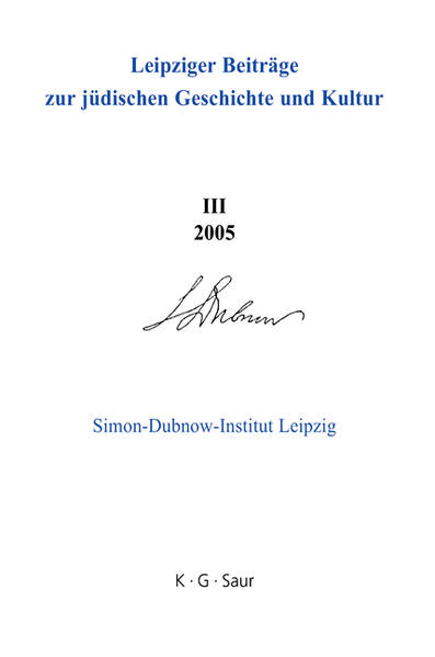 Leipziger Beiträge zur jüdischen Geschichte und Kultur / 2005