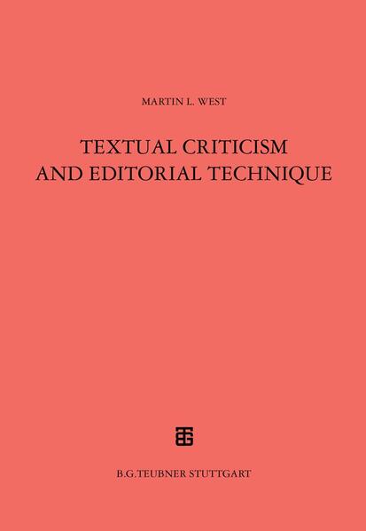 Textual Criticism and Editorial Technique