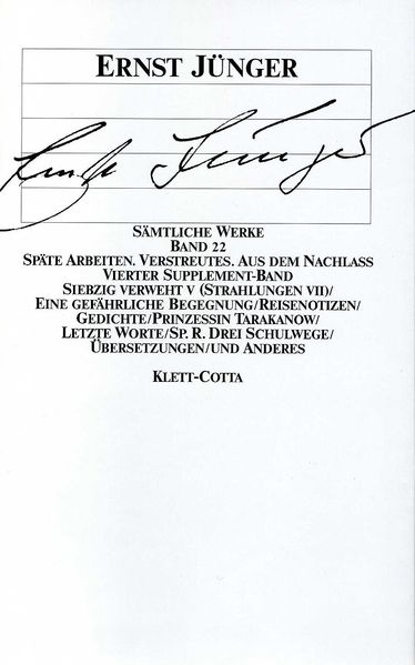 Sämtliche Werke. Werkausgabe in 22 Bänden, komplett / Supplement-Ausgabe / Späte Arbeiten. Verstreutes. Aus dem Nachlass (Sämtliche Werke. Werkausgabe in 22 Bänden, Bd.)
