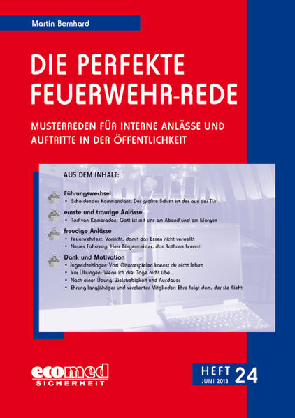 Die perfekte Feuerwehr-Rede Heft 24