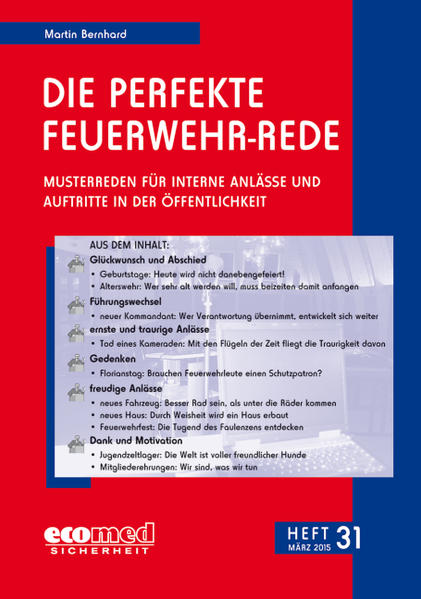 Die perfekte Feuerwehr-Rede Heft 31