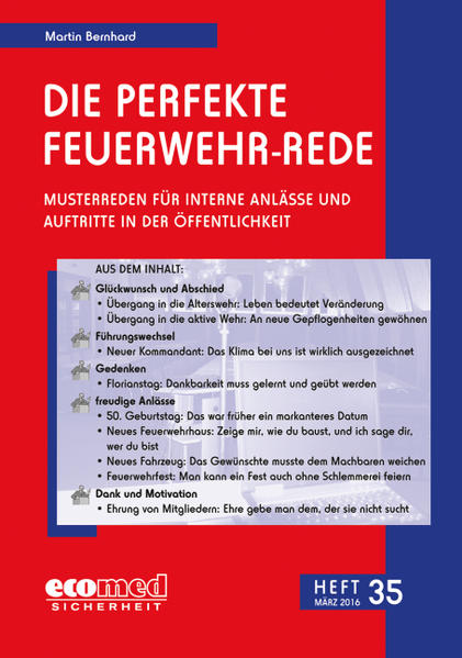 Die perfekte Feuerwehr-Rede Heft 35