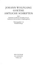 Sämtliche Werke. Briefe, Tagebücher und Gespräche. Zwei Abteilungen / Zweite Abteilung. Briefe, Tagebücher und Gespräche / Goethe von Frankfurt nach Weimar. Briefe, Tagebücher und Gespräche vom 23. Mai 1764 bis 30. Oktober 1775