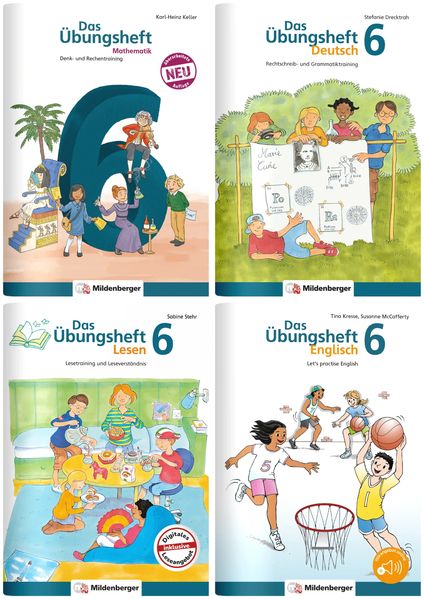 Sicher ins 7. Schuljahr – Paket: Rechnen – Schreiben – Lesen – Grammatik – Englisch, bestehend aus den Einzeltiteln: 6504-541, 6401-70, 6401-72, 1904-41