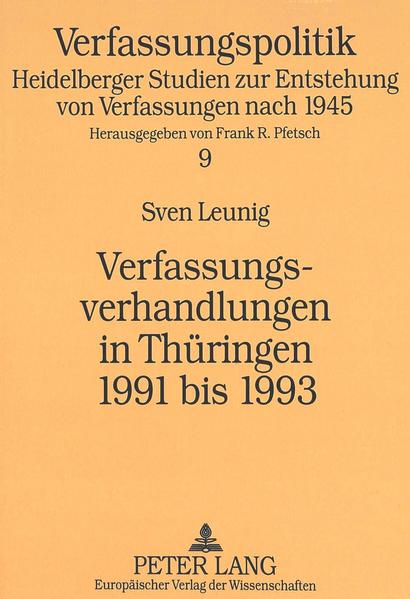 Verfassungsverhandlungen in Thüringen 1991 bis 1993