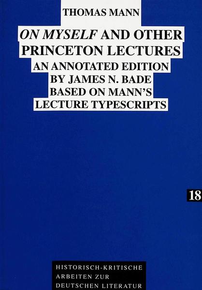 «On Myself» and other Princeton Lectures