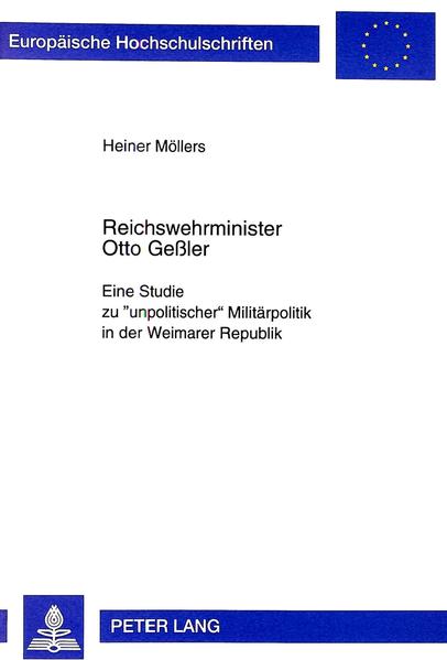 Reichswehrminister Otto Geßler