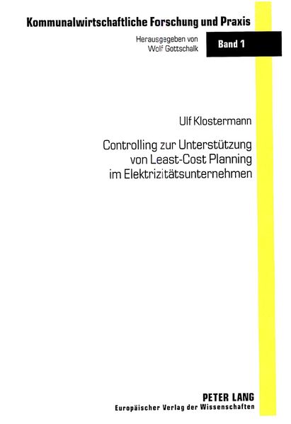 Controlling zur Unterstützung von Least-Cost Planning im Elektrizitätsunternehmen