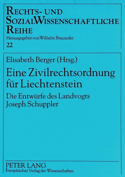 Eine Zivilrechtsordnung für Liechtenstein