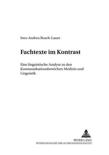 Fachtexte im Kontrast