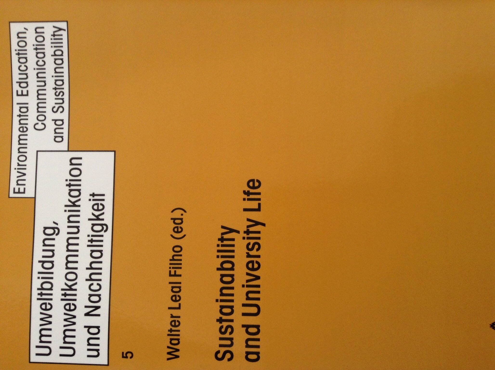 Sustainability and University Life
