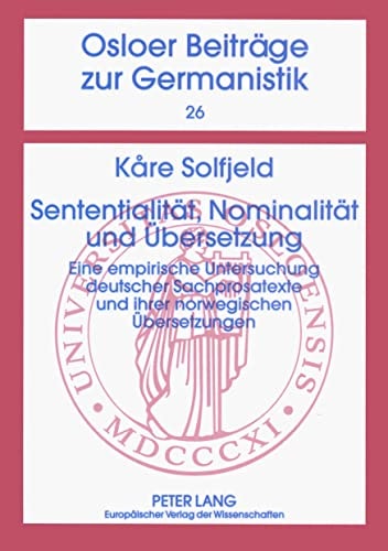 Sententialität, Nominalität und Übersetzung