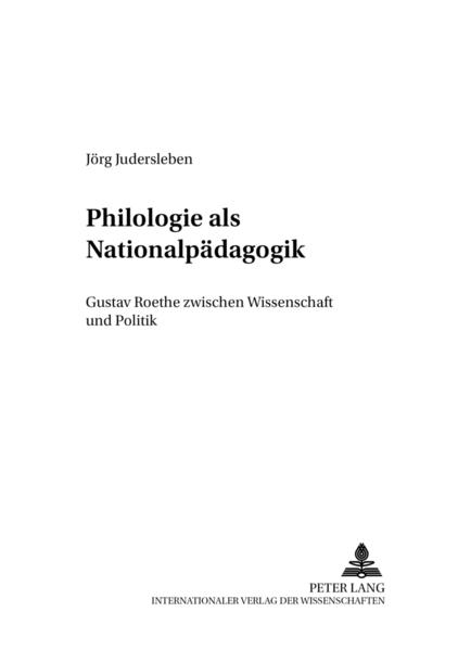 Philologie als Nationalpädagogik