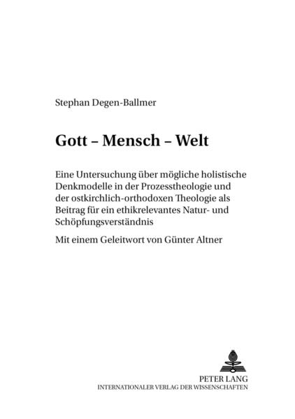 Gott – Mensch – Welt