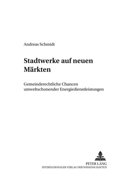 Stadtwerke auf neuen Märkten