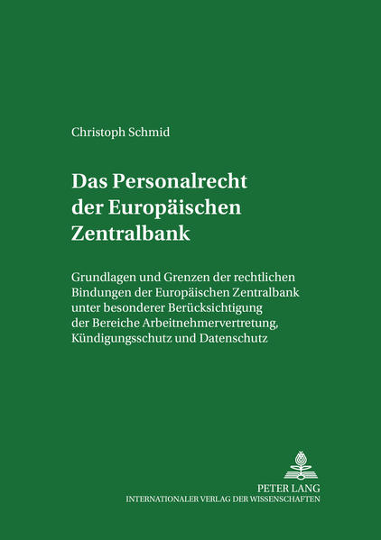 Das Personalrecht der Europäischen Zentralbank
