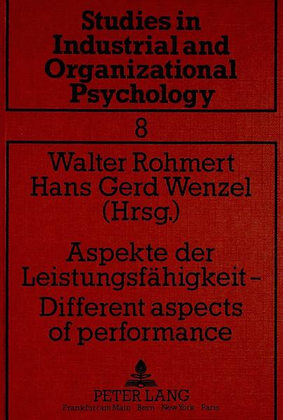 Aspekte der Leistungsfähigkeit -- Different aspects of performance