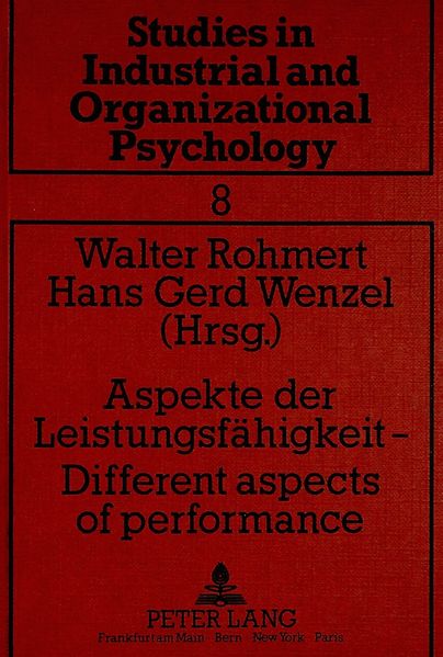 Aspekte der Leistungsfähigkeit -- Different aspects of performance