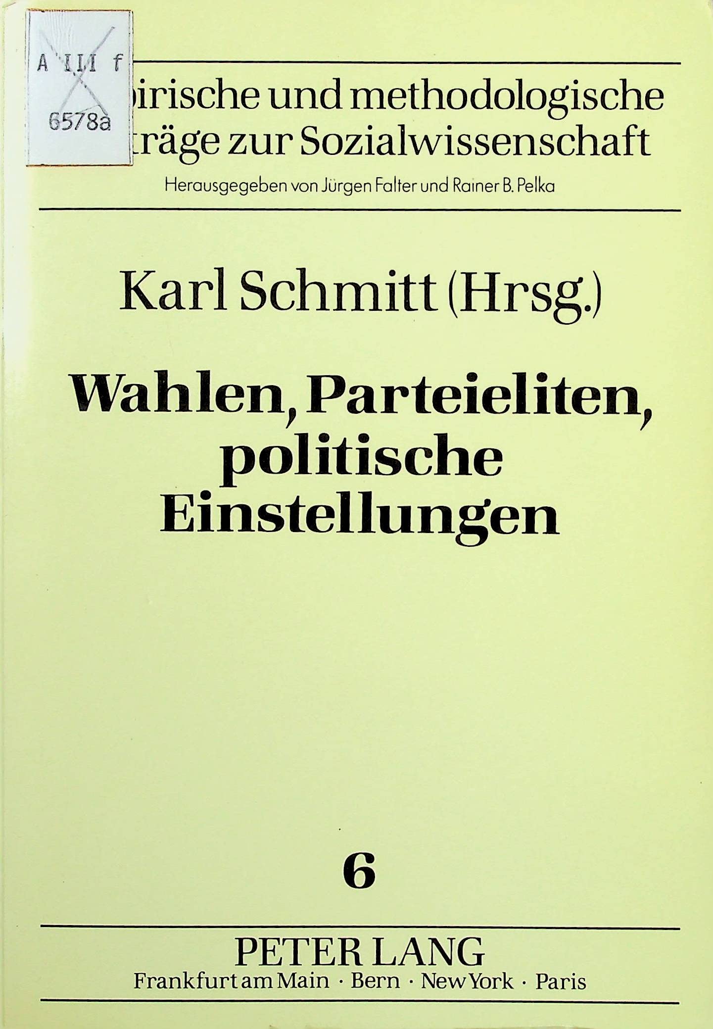 Wahlen, Parteieliten, politische Einstellungen