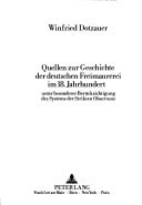 Quellen zur Geschichte der deutschen Freimaurerei im 18. Jahrhundert
