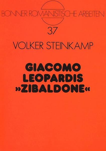 Giacomo Leopardis «Zibaldone»